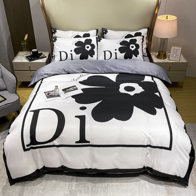 4 Pcs King Size Bedding Set 100% Polyester Luxury Designer Duvet Cover Yes Customized