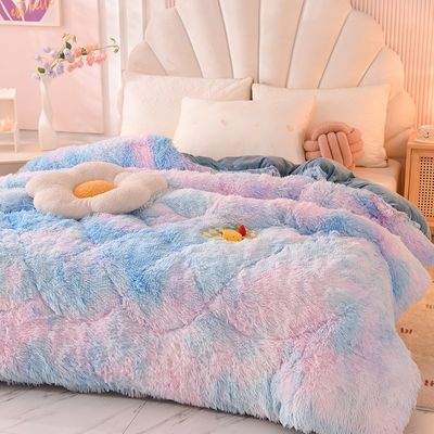 2024 Quilt Blanket For Home Mink Velvet Comforter Crystal Velvet Thickened Warm Winter Summer