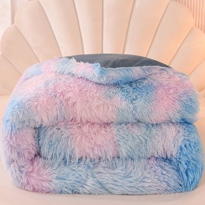 Home Textile Duvet Quilt Plush Mink Velvet Thickened Warm Lamb Fleece Quilt for Winter