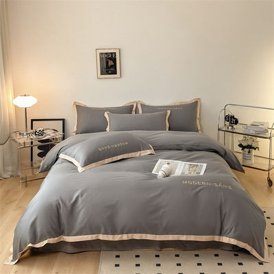 Reactive Printing Luxury Bed Sheets in Orange Color for Custom Size Utopia Bedding Set