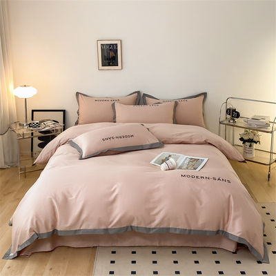 Reactive Printing Luxury Bed Sheets in Orange Color for Custom Size Utopia Bedding Set