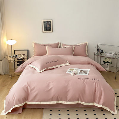 Reactive Printing Luxury Bed Sheets in Orange Color for Custom Size Utopia Bedding Set