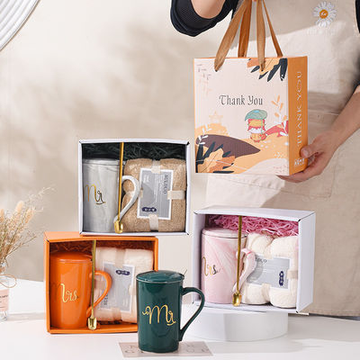 Gravure Printing High Aesthetic Coral Velvet Towel Water Cups Mugs Wedding Souvenirs