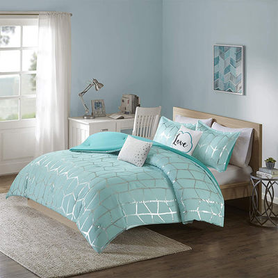 Seasonal Everyday Bedding Set Four Pieces Woven Print Design for Home Hotel Bed Cover