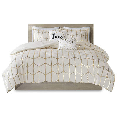 Seasonal Everyday Bedding Set Four Pieces Woven Print Design for Home Hotel Bed Cover
