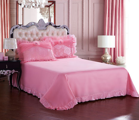 60 Count High End Lace Bedding Jacquard Fabric Queen 100% Organic Cotton Sheet Sets