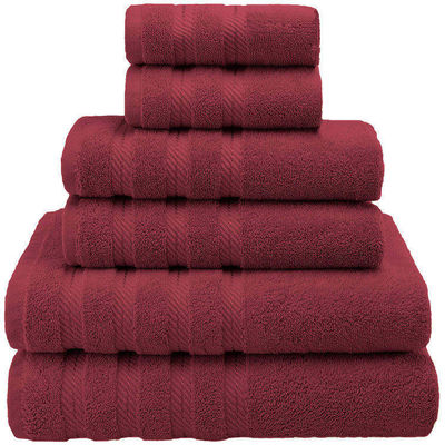 Custom Private Label Luxury Dobby Border 100% Cotton Towel for Adult Bathroom Shower