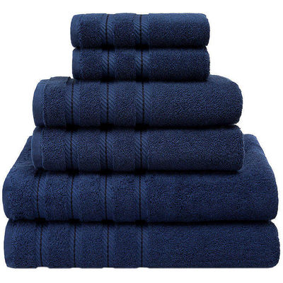 Custom Private Label Luxury Dobby Border 100% Cotton Towel for Adult Bathroom Shower