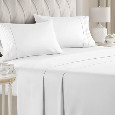 Customized Size Breathable Cooling 100% Polyester Bedding Set Bed Sheet in Multiple Colors