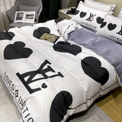 2023 Modern Polyester Heart Bedding Sheet Set for Luxury Bedding Quilts Duvet Cover