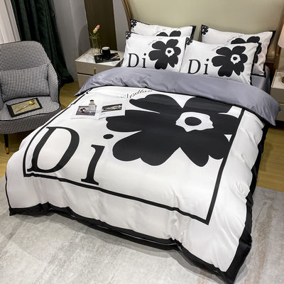 Sustainable Luxury Home Textile Designer Bedding Set with Flower Bed Duvet Cover