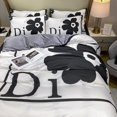 Sustainable Luxury Home Textile Designer Bedding Set with Flower Bed Duvet Cover