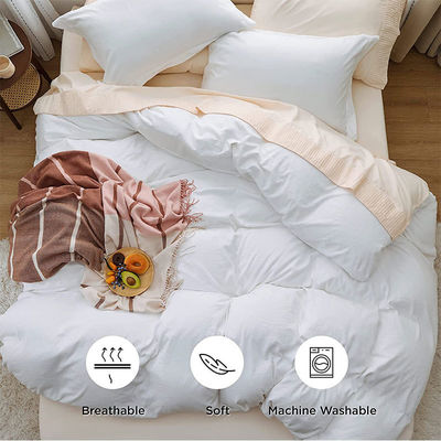 Polyester Filling Washable Bedding Set with Solid Pattern Type and Zipper Closure