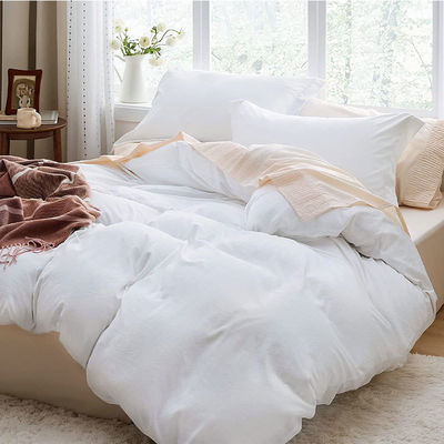 Polyester Filling Washable Bedding Set with Solid Pattern Type and Zipper Closure