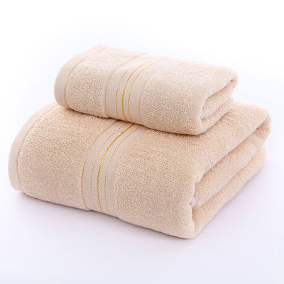 Absorption Soft Golden Satin Dobby Towel Sets for Home and hotel Customize Label