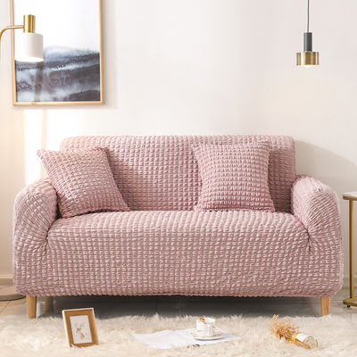 Super Elastic Three-seat Sofa Covers in Light Luxury Style with Seersucker Fabric