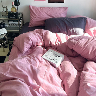 Customized Size Luxury Bed Sheet Quilt Set in Soft and Comfortable Cotton for Double Bed