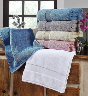 6 Piece Towel Bath Custom Luxury Towel Sets 100% Cotton Rectangle Shape Samples