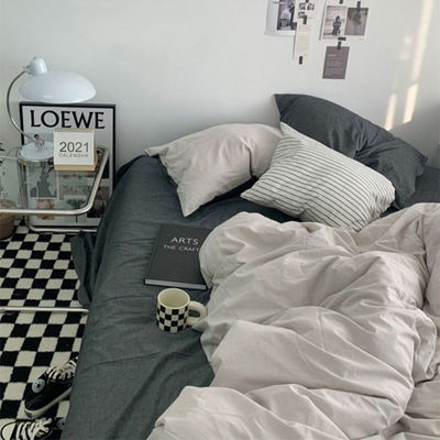 Small Fresh Cotton Bed Sheet Quilt Cover Double Spell Fashion Bedding Set Four Pieces