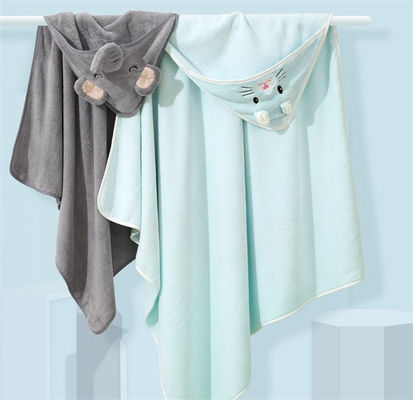 Customized Children's Bathrobe Set Soft and Absorbent Hooded Towels for Babies