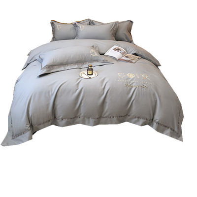 All-Season Embroidered Cotton Bedding Sets Eco-friendly and Soft Hand Feel for Bedroom