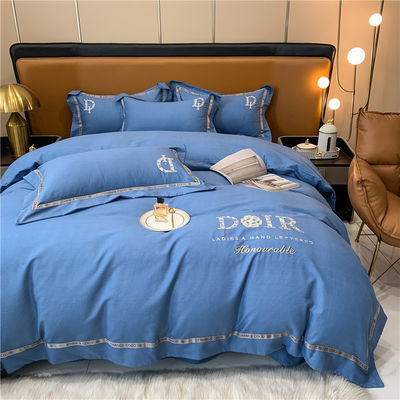 All-Season Embroidered Cotton Bedding Sets Eco-friendly and Soft Hand Feel for Bedroom