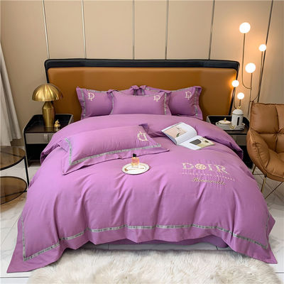 All-Season Embroidered Cotton Bedding Sets Eco-friendly and Soft Hand Feel for Bedroom