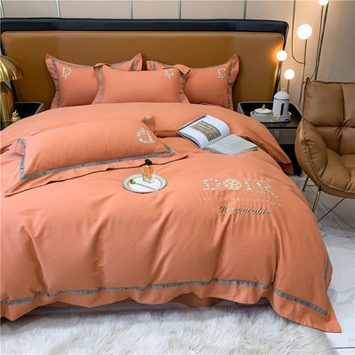 All-Season Embroidered Cotton Bedding Sets Eco-friendly and Soft Hand Feel for Bedroom