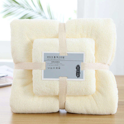 Customize Label Super Soft Microfiber Coral Velvet Bathroom Towel for Affordable Gift