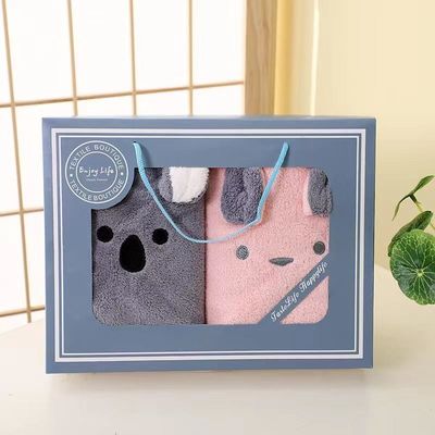 4 Piece Bath Towel Set Soft Touch Hand Face Printed Luxury Towel Set Bathing All-Season