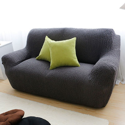 Rectangle Light Luxury Style Seersucker Solid Color Sofa Covers for Living Room Décor
