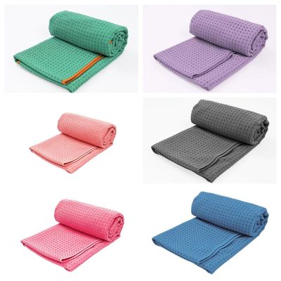 Non-Slip Hot Yoga Towel with Silicone Dots Eco Friendly and Customized Printing Designs