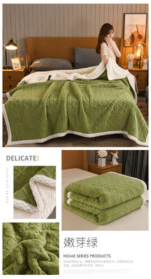Luxury Super Thick Jacquard Plush Fleece Oversize Sherpa Bed Blanket Throw for Needs