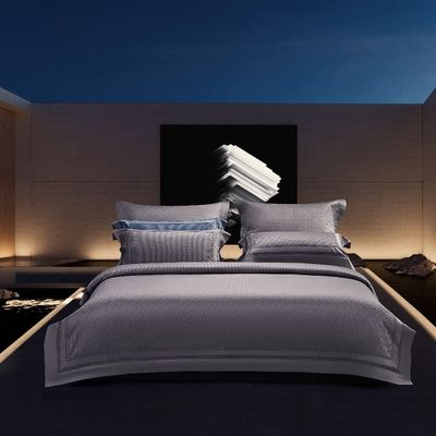 Customized Washed Cotton Double Layer Yarn Quilt Cover and Bed Sheet Set for Weddings
