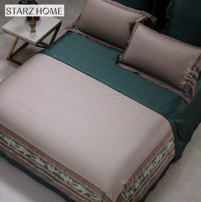 60S Floral Pattern Custom Comforter Cotton Bed Sheets for King Size Luxury Bedding Set