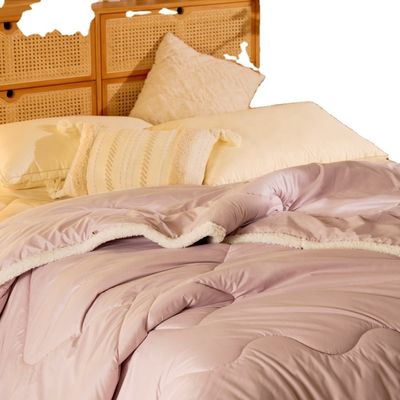 Materials Antibacterial Australian Wool Quilt Core Bedding Set with Solid Pattern