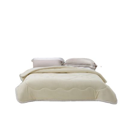 Materials Antibacterial Australian Wool Quilt Core Bedding Set with Solid Pattern