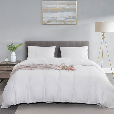 Natural Bamboo Fiber Sheet Set 60s 300tc 3 pcs Pillowcase Duvet Cover King Queen Bedding