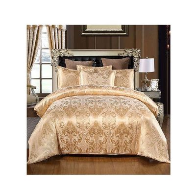 European Style Rotary Screen Printing Satin Bedding Set 3 4 6 7 Piece Cotton Sheet Pillow Case Duvet Cover