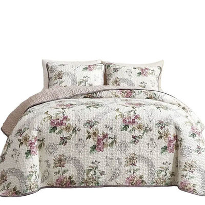 Experience Ultimate Comfort with this 3 pcs Customizable Luxury Printed Quilted Set
