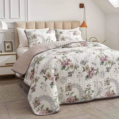 Experience Ultimate Comfort with this 3 pcs Customizable Luxury Printed Quilted Set