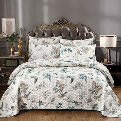 Experience Ultimate Comfort with this 3 pcs Customizable Luxury Printed Quilted Set