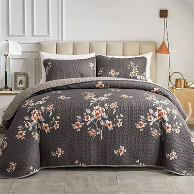 Experience Ultimate Comfort with this 3 pcs Customizable Luxury Printed Quilted Set