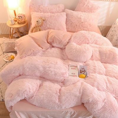 Solid Color Flannel Duvet Cover Set for All-Season National Standards Bedding Collections