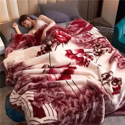 Superior Double Layer Warm Soft Luxury Print Blanket Skin-friendly Nap Sleeping