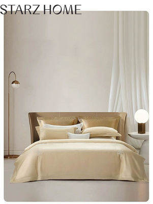 Solid Pattern 200S Double Stranded Long Staple Cotton 4 Piece Bedding Set A Must-Have
