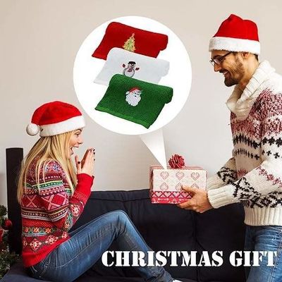 2023 Christmas Towel Gift Set Hypoallergenic Cotton Towels in Gift Box with Embroidery