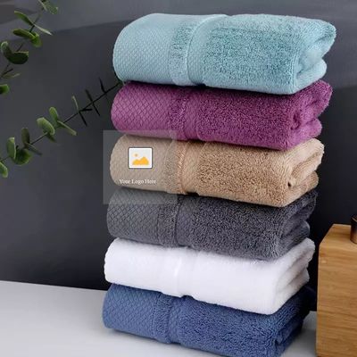 600gsm Towel Set Luxury Custom Thick Fluffy Soft Terry 3Pcs Bathroom Bath 100% Cotton