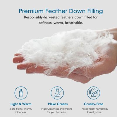 Customized Soft and Warm White Washed Cotton Duck Down Goose Down Duvet for All Season