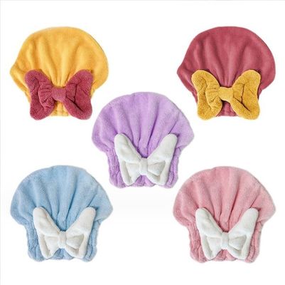 Home Hair Turban Double Layer Microfiber Hair Wrap Towel Various Colors for Option
